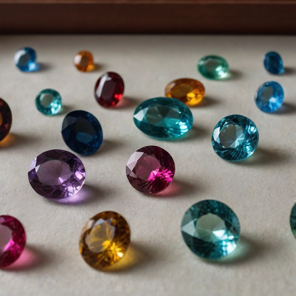 Cores nas pedras preciosas